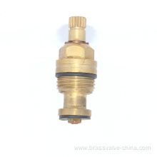 Brass valve cartridge for stop valves